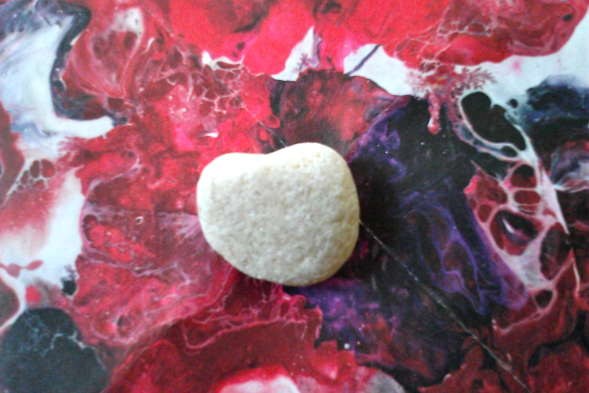 Heart-shaped stone, found at Peace Garden